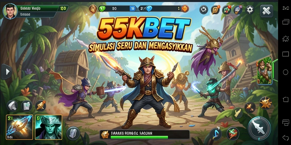 Tampilan menarik dari gameplay <strong>55KBET</strong>, menunjukkan beragam aktivitas simulasi.
