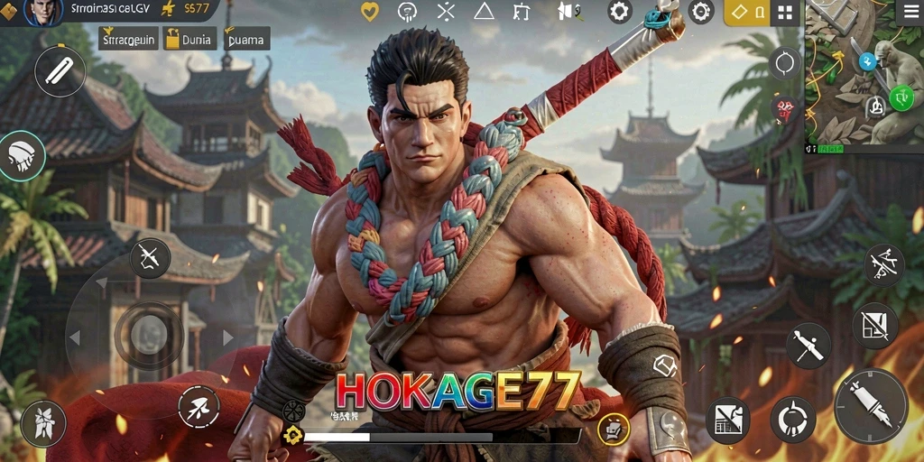 Tampilan gameplay HOKAGE77 dengan grafik strategi yang menawan.