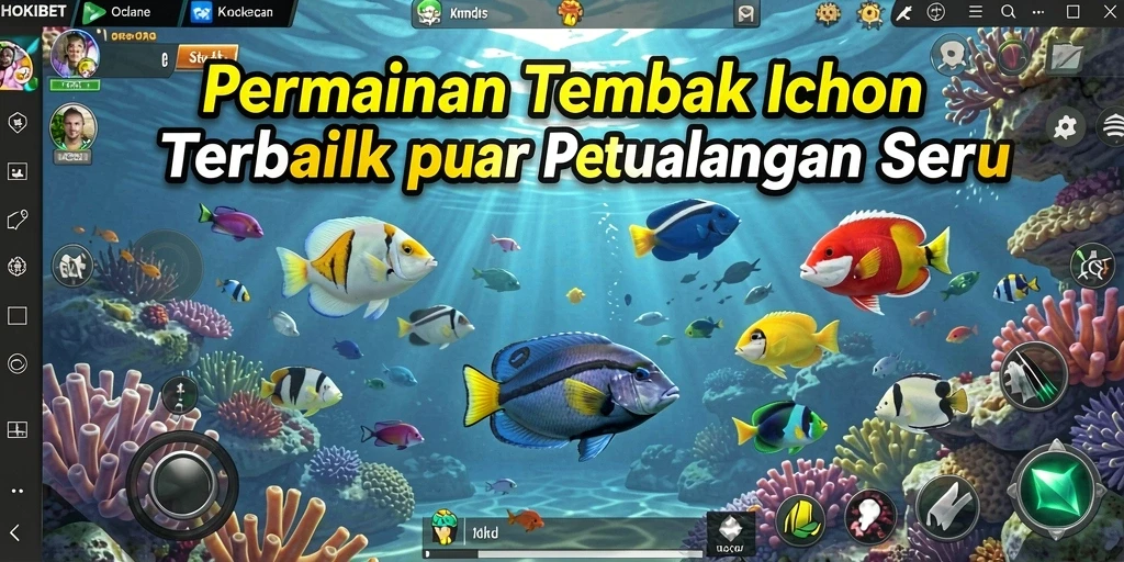 Tampilan gameplay HOKIBET yang seru dalam menembak ikan.