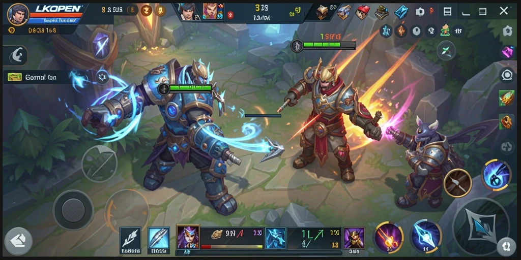 Tampilan mojang MOBA yang seru dengan aksi bertarung intens.