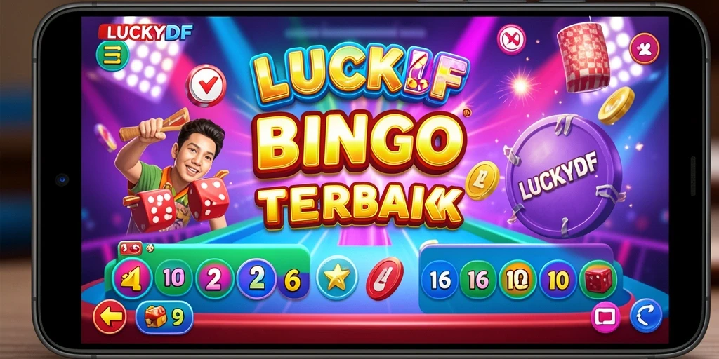 Tampilan utama LUCKYDF dengan gameplay Bingo yang menarik.
