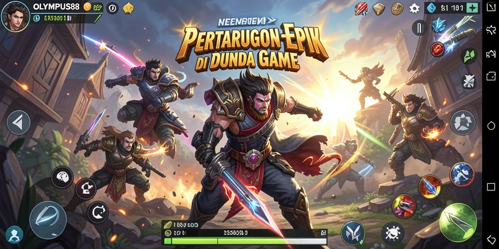 Tampilan gameplay OLYMPUS88 dengan aksi pertarungan yang intens.