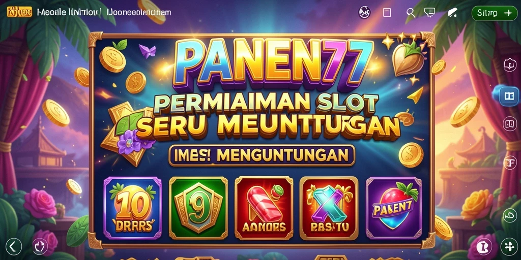 Screenshot PANEN77 menampilkan gameplay seru dengan mesin slot yang menarik.