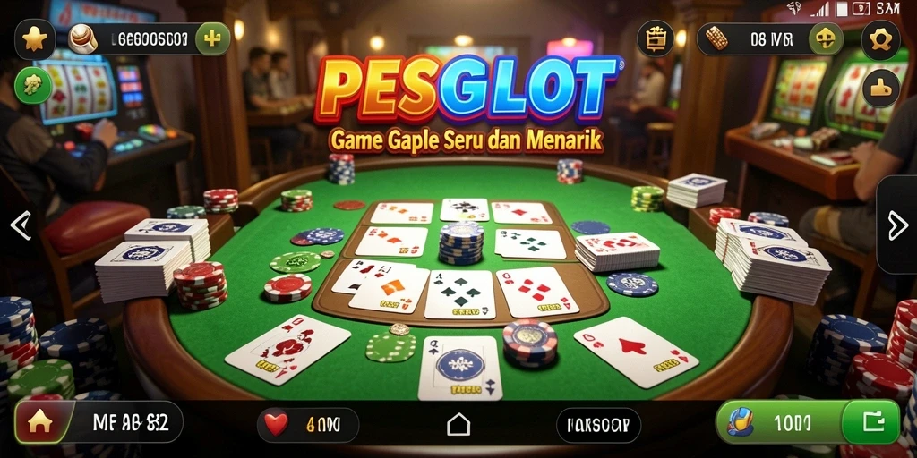 Tampilan gameplay PESGSLOT yang seru dan menarik di dalam permainan Gaple.