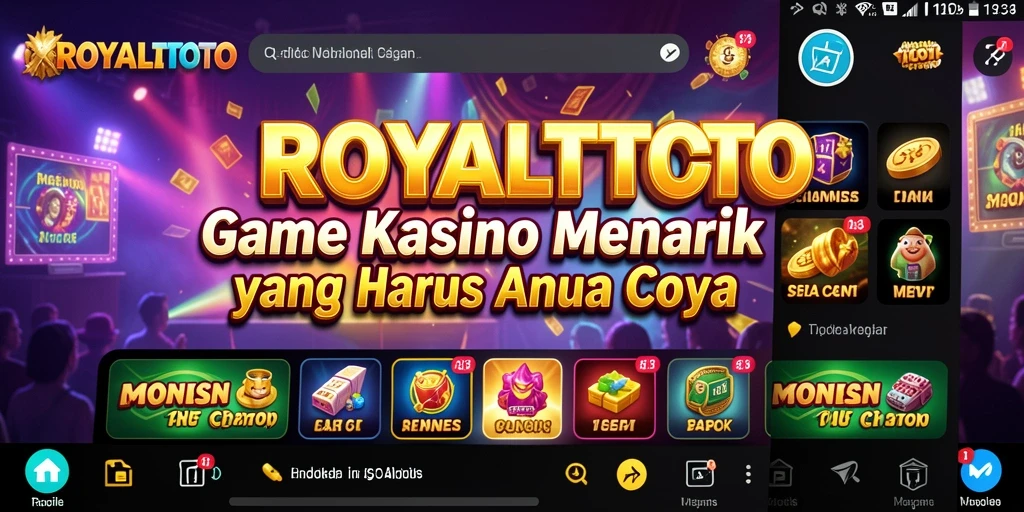 Screenshot utama ROYALTOTO menunjukkan gameplay Kasino yang mendebarkan.