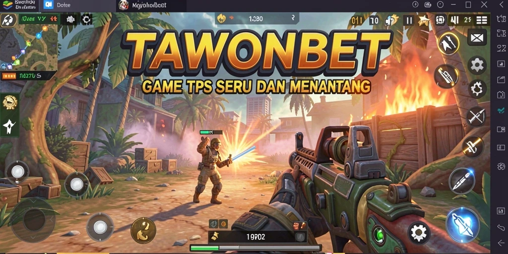 Screenshot gameplay TAWONBET menampilkan aksi seru dalam mode TPS.
