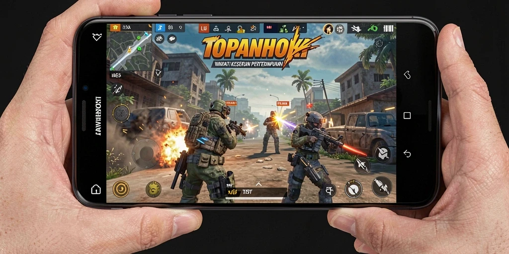 Tangkapan layar menunjukkan pertempuran intens dalam game TPS.
