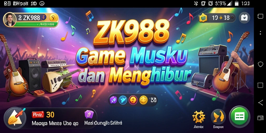 Tampilan gameplay ZK988 yang penuh warna dan interaktif.